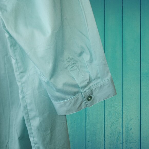 Woman Within Mint Green 3/4 Sleeve Button Down Shirt Size L (18W/20W) - Picture 5 of 10